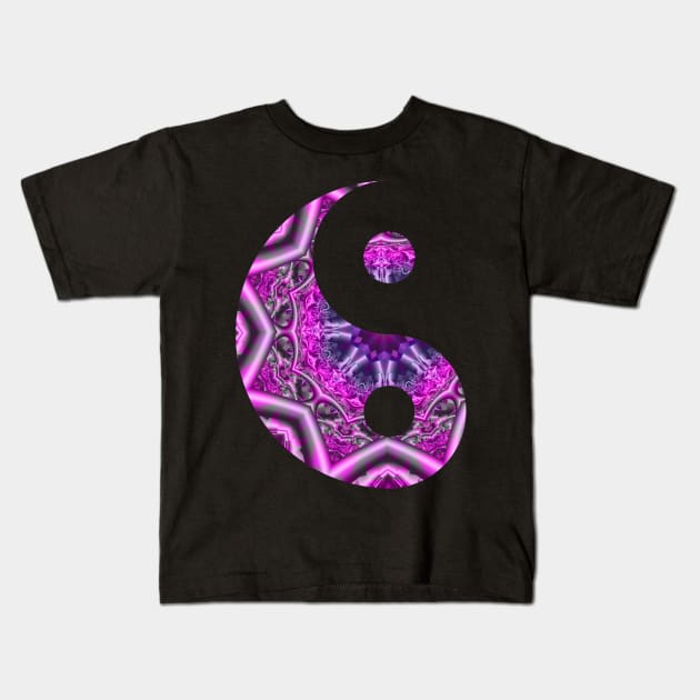 Yin Yang Mandala #1 Kids T-Shirt by Edward L. Anderson 